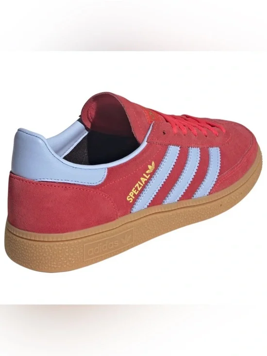 Adidas Handball Spezial Women’s 6.5 Lucid Red Glow Blue Suede Gum Sole NEW - Picture 8 of 10